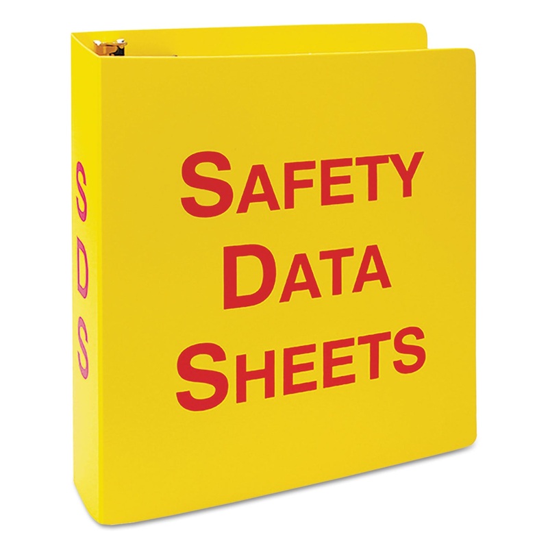 GHS SDS BINDER, 3 RINGS, 2.5″ CAPACITY, 11 X 8.5, YELLOW/RED