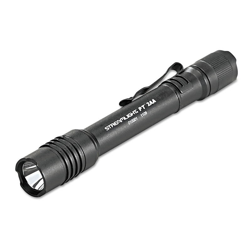 PROFESSIONAL TACTICAL FLASHLIGHT WITH HOLSTER, 2 AA BATTERIES (INCLUDED), BLACK