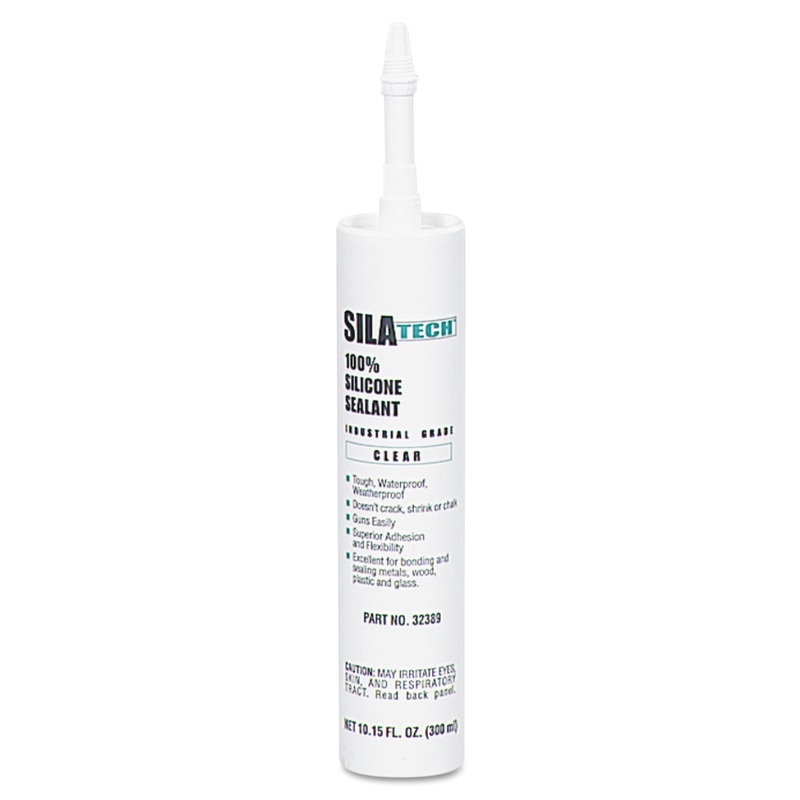 Silatech Clear Rtv Silicone Adhesive Sealant, Clear, 10.15oz