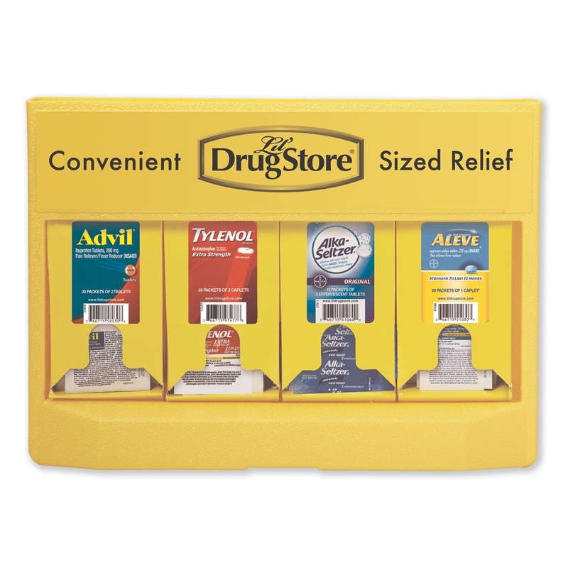 SINGLE-DOSE MEDICINE DISPENSER, 105-PIECES, PLASTIC CASE, YELLOW