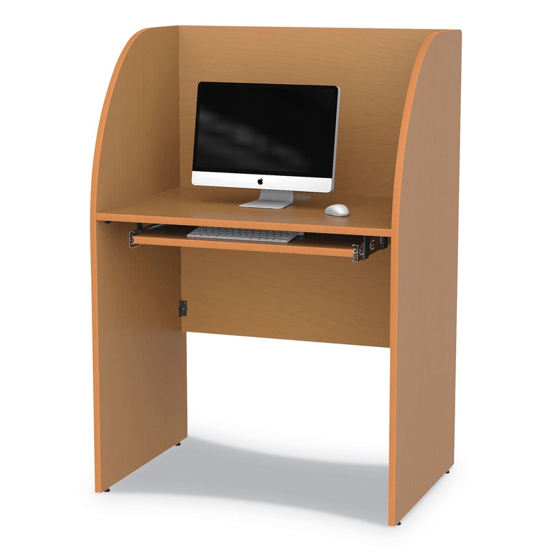 STUDY CARRELL, 23.5W X 33D X 48.5H, MAPLE