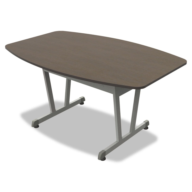 Trento Line Conference Table, 59-1/8w X 39-1/2d X 29-1/2h, Mocha/metallic Gray