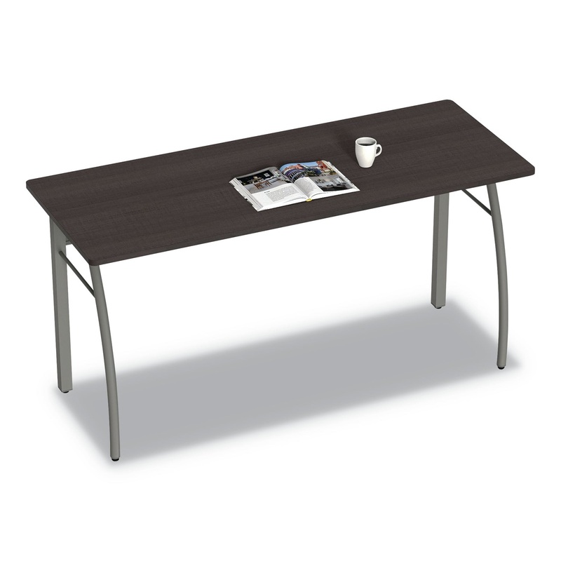 TRENTO LINE RECTANGULAR DESK, 59.13W X 23.63D X 29.5H, MOCHA/GRAY