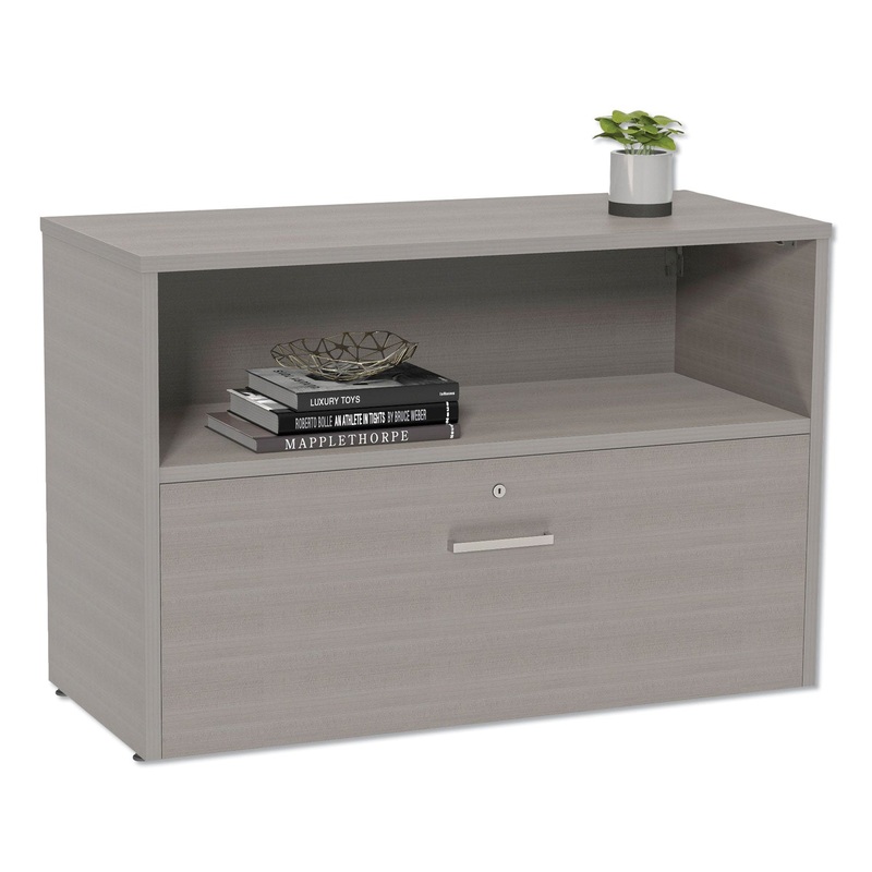 URBAN 36″ CREDENZA, BOTTOM PEDESTAL, 35.25W X 15.25D X 23.75H, ASH