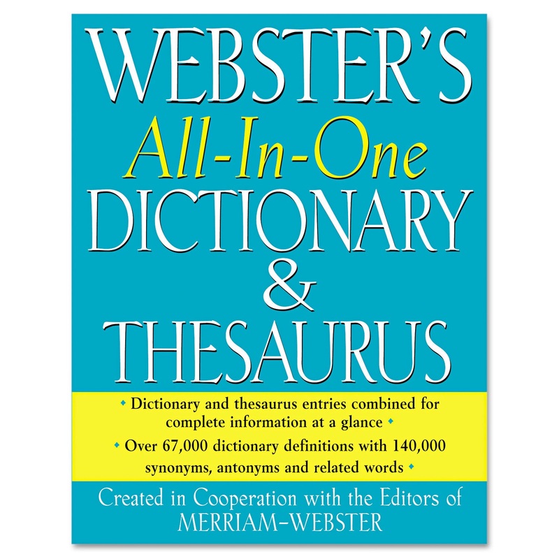 All-In-One Dictionary/thesaurus, Hardcover, 768 Pages