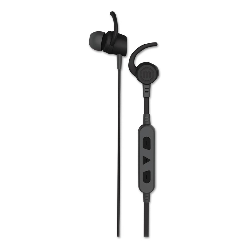 BLUETOOTH WIRELESS EARFINS, 20″ CORD, BLACK