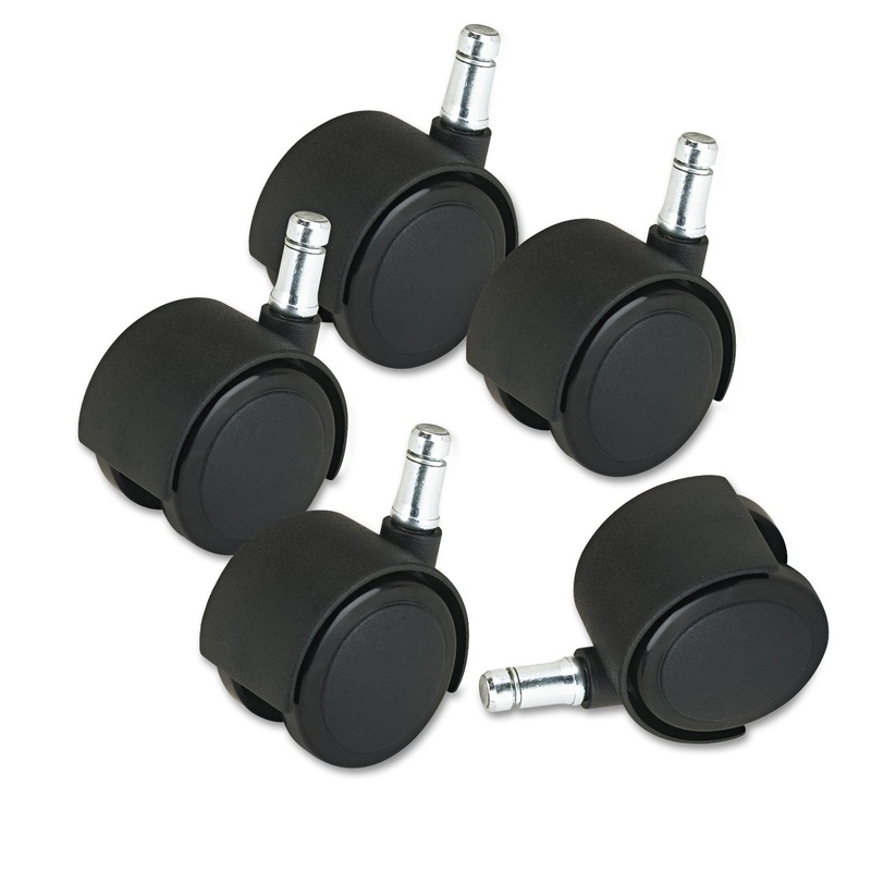 DELUXE DUET CASTERS, NYLON, B AND K STEMS, 110 LBS/CASTER, 5/SET