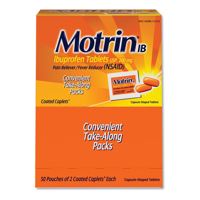 Ibuprofen Tablets, Two-Pack, 50 Packs/box