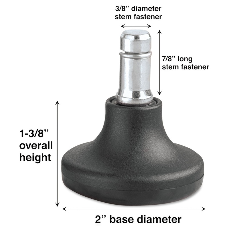LOW PROFILE BELL GLIDES, K STEM, 110 LBS/GLIDE, 5/SET