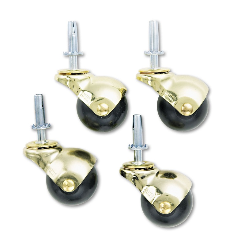 SUPERBALL CASTERS, VINYL, 0.31″ X 1.5″ STEM, 75 LBS/CASTER, 4/SET