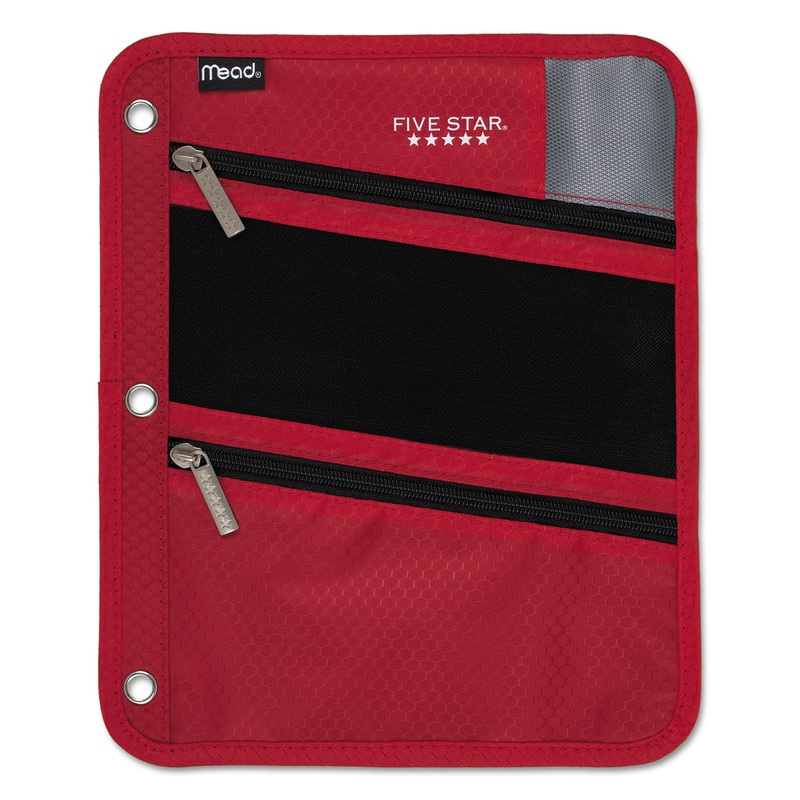 Zipper Pouch, 8 3/4 X 11, Red