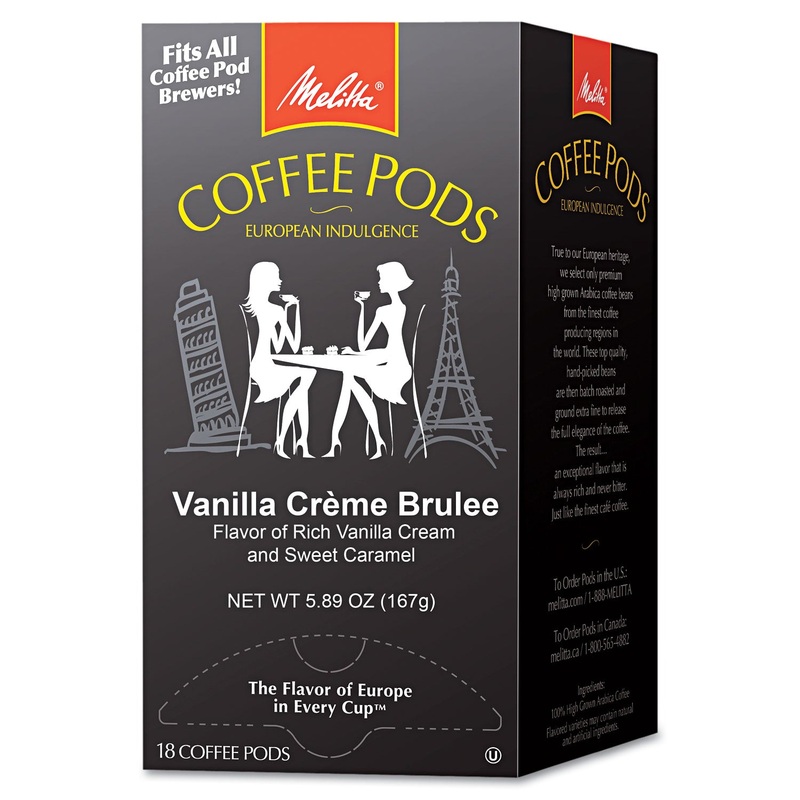 Coffee Pods, Vanilla Creme Brulee, 18 Pods/box