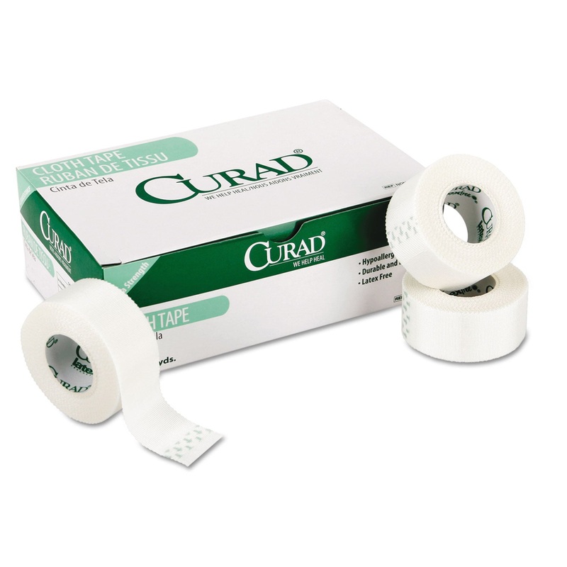 FIRST AID CLOTH SILK TAPE, 1″ CORE, 2″ X 10 YDS, WHITE, 6/PACK