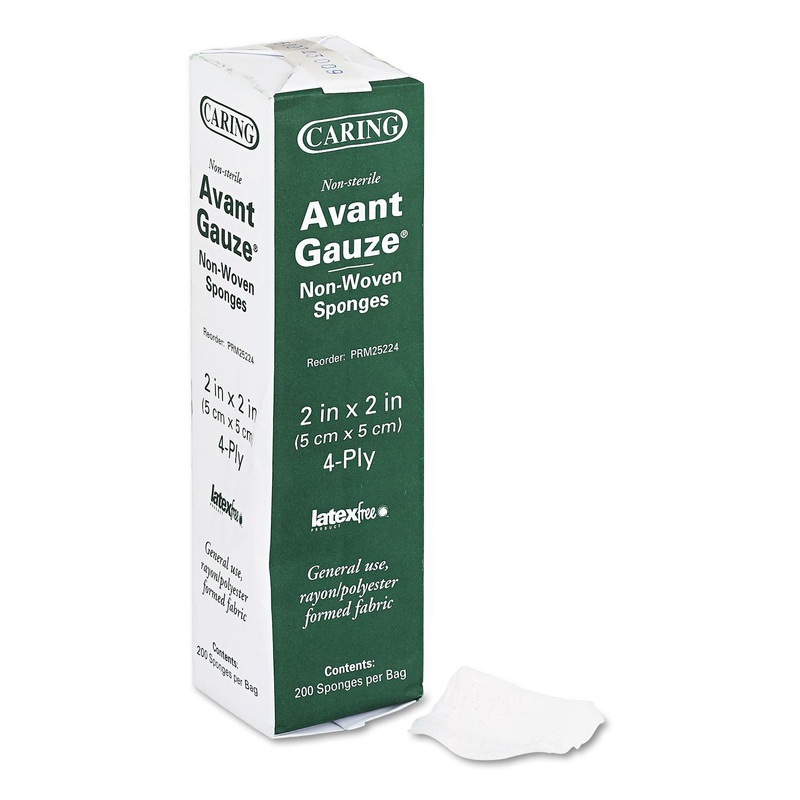 Gauze Sponges, 2 X 2, 4-Ply, Non-Sterile, 200/box