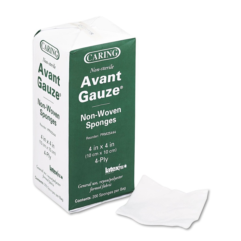 Gauze Sponges, 4 X 4, 4-Ply, Non-Sterile, 200/box