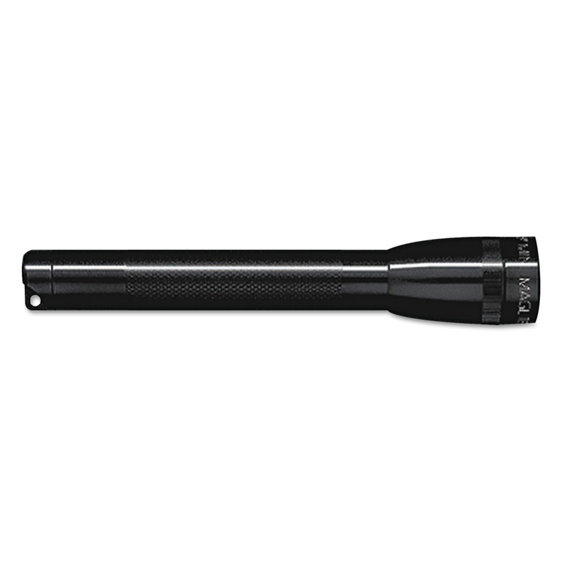 MINI AA FLASHLIGHT WITH HOLSTER, 2 AA BATTERIES (INCLUDED), BLACK