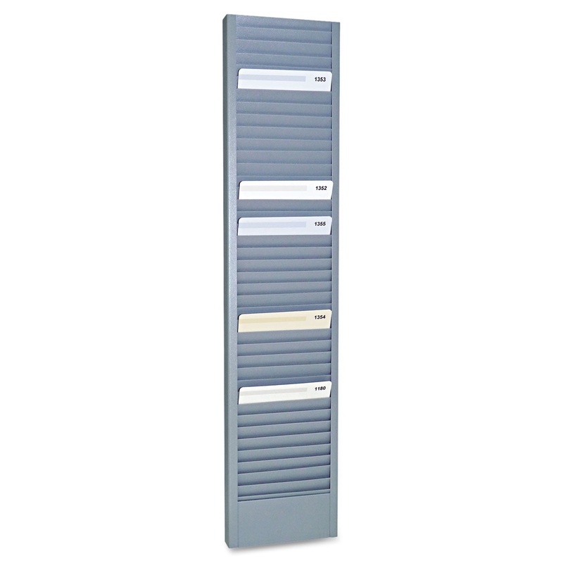 40-Pocket Steel Swipe Card/badge Rack, 4-1/8″ X 18-11/16″