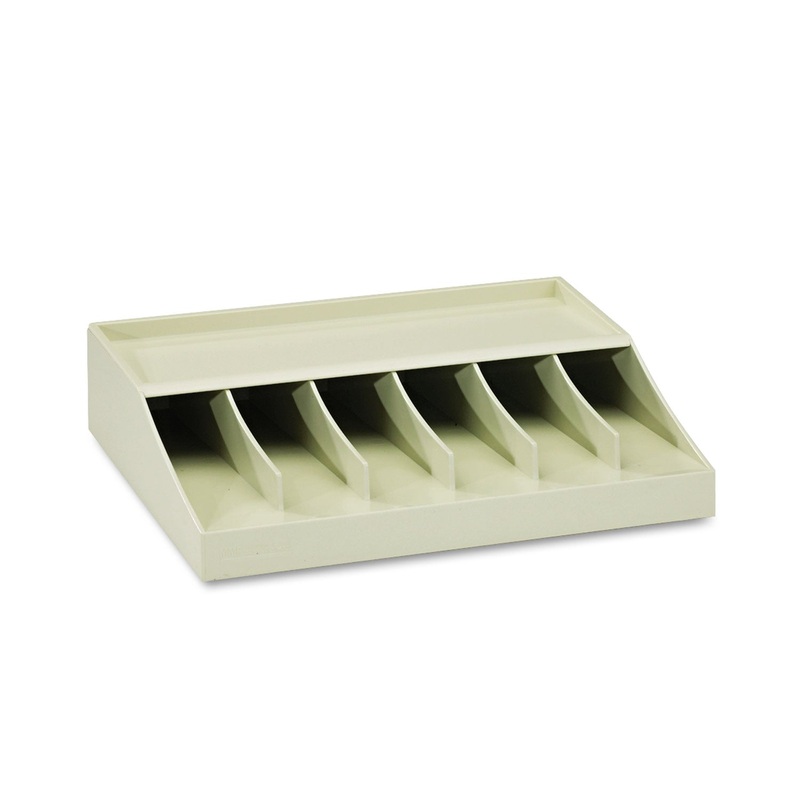Bill Strap Rack, 6 Pockets, 10-5/8″ W X 8-5/16″ D X 2-5/16″ H, Putty
