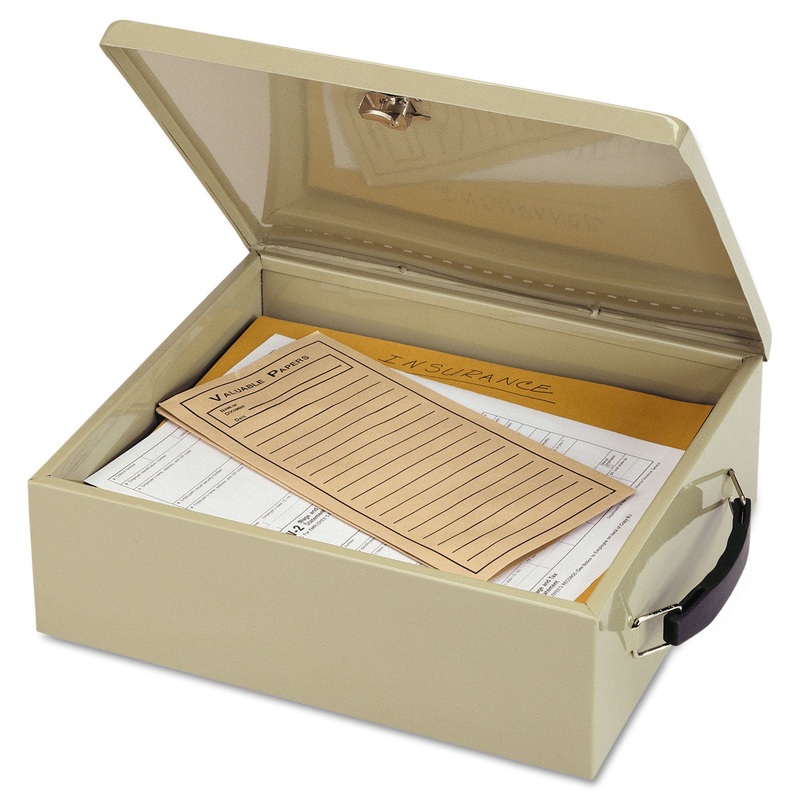 Jumbo Cash Box W/lock, Sand