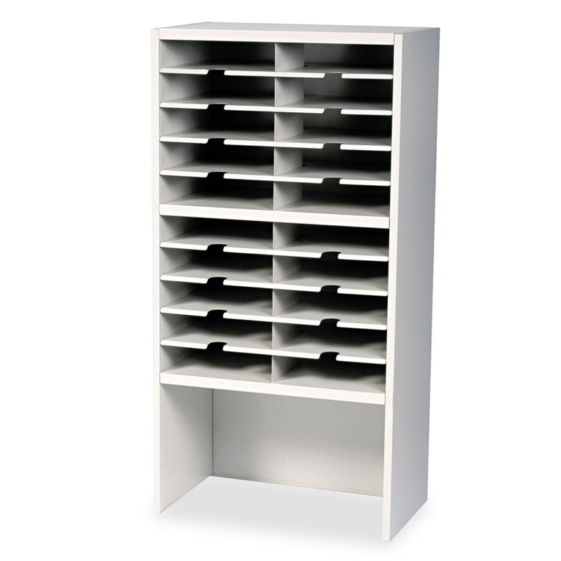 Kwik-File Mailflow-To-Go 2 Tier Corner Sorter W/riser,20 Pckt,24 X 13.25 X 46.2