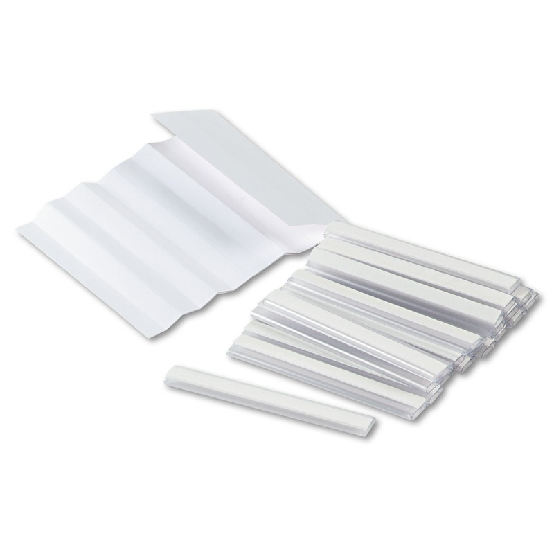 Kwik-File Mailflow-To-Go Mailroom System Label Holders, 3 X 3/8, Clear, 20/pack