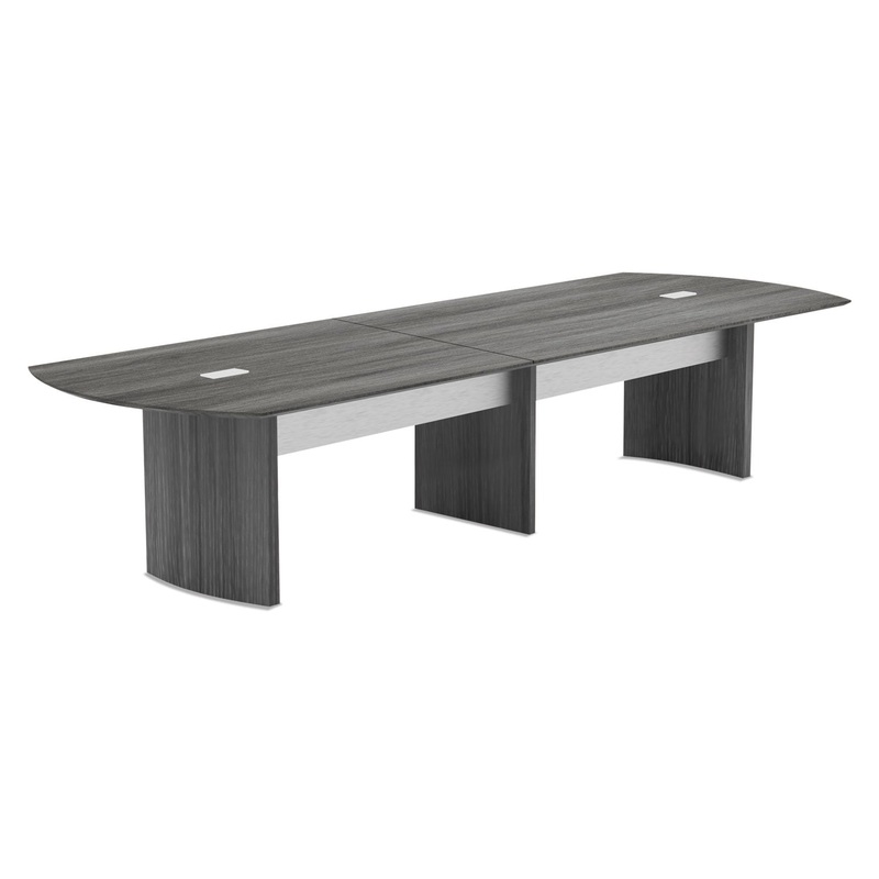 MEDINA CONFERENCE TABLE TOP, HALF-SECTION, 72 X 48, GRAY STEEL
