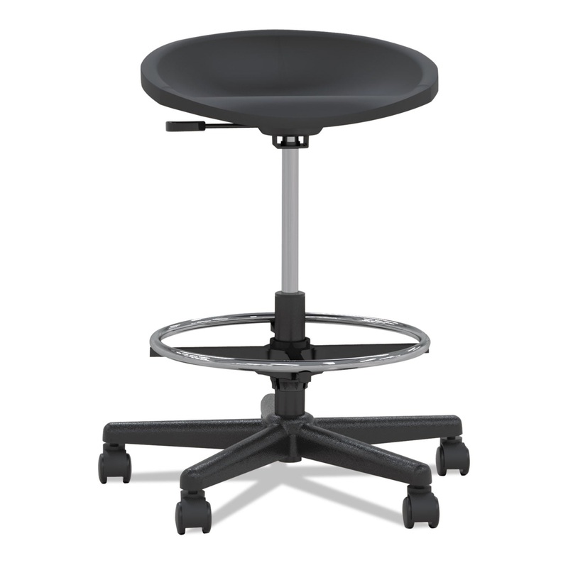 TECH STOOL, 31.25″ SEAT HEIGHT, SUPPORTS UP TO 250 LBS., BLACK SEAT/BLACK BACK, BLACK BASE