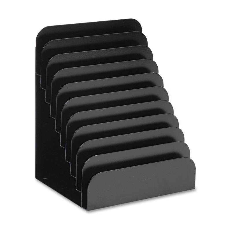 Cashier Pad Rack, Steel, 10 Pockets, 8″ W X 6-3/4″ D X 11″ H, Black
