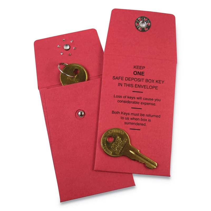 NYLON VAULT KEY-HOLE SIGNALS, 1-KEY, 2 1/2″ X 3 1/2″, RED, 250/BOX