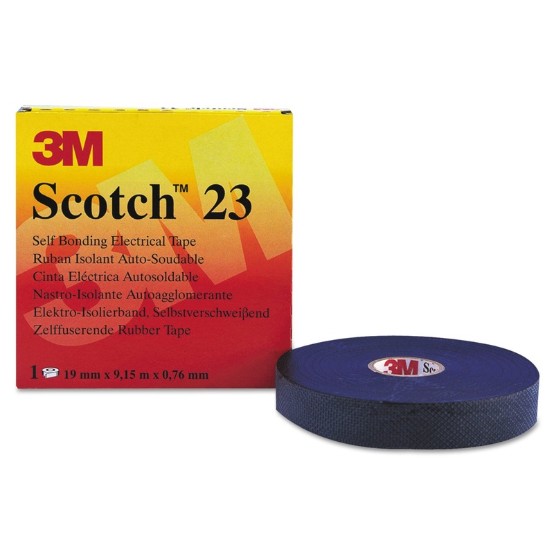 SCOTCH 23 RUBBER SPLICING TAPE, 0.75″ X 30 FT, BLACK