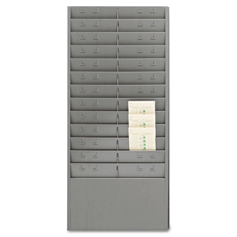 Steel Time Card Rack With Adjustable Dividers, 6″ Pockets