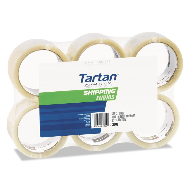 3710 PACKAGING TAPE, 3″ CORE, 1.88″ X 54.6 YDS, CLEAR, 6/PACK