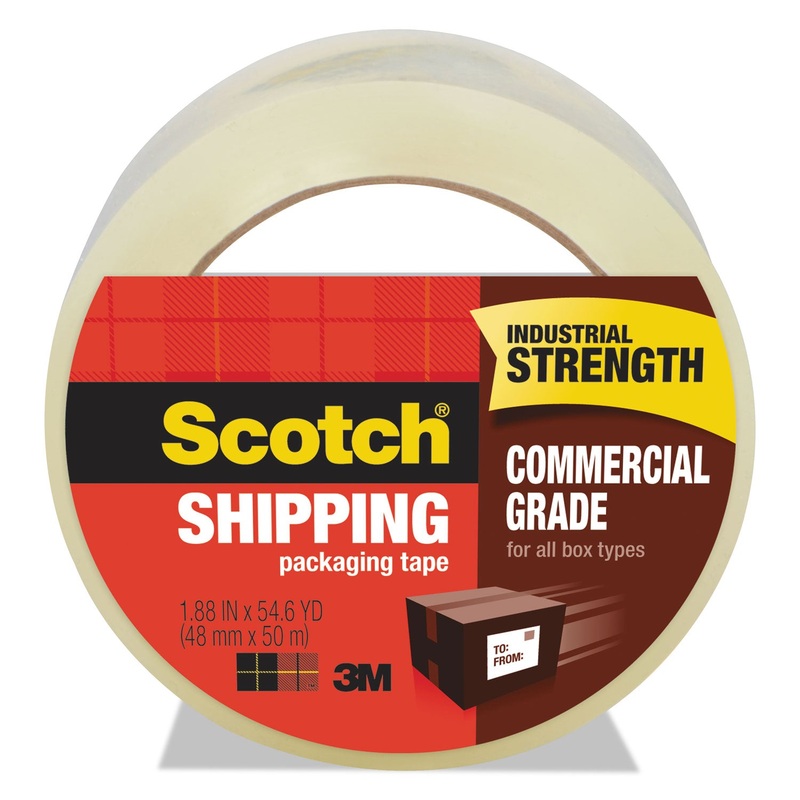 3750 COMMERCIAL GRADE PACKAGING TAPE, 3″ CORE, 1.88″ X 54.6 YDS, CLEAR