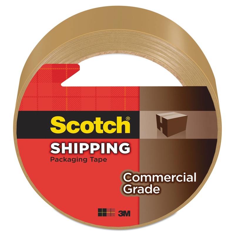 3750 COMMERCIAL GRADE PACKAGING TAPE, 3″ CORE, 1.88″ X 54.6 YDS, TAN
