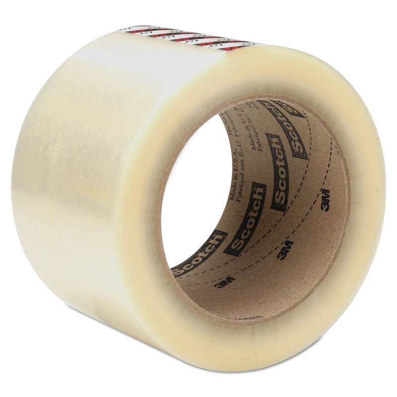BOX SEALING TAPE, 3″ CORE, 72 MM X 100 M, CLEAR, 24/CARTON