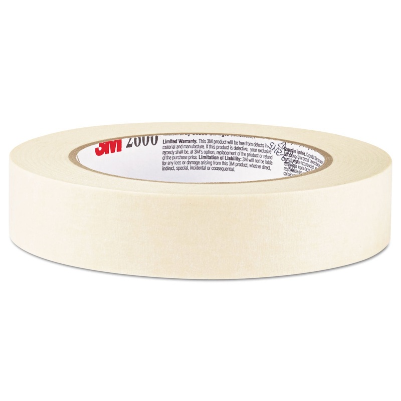 ECONOMY MASKING TAPE, 3″ CORE, 0.7″ X 60.1 YDS, TAN