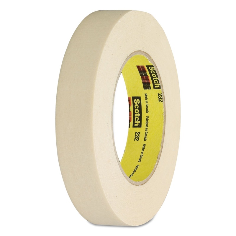 HIGH-PERFORMANCE MASKING TAPE 232, 3″ CORE, 24 MM X 55 M, TAN