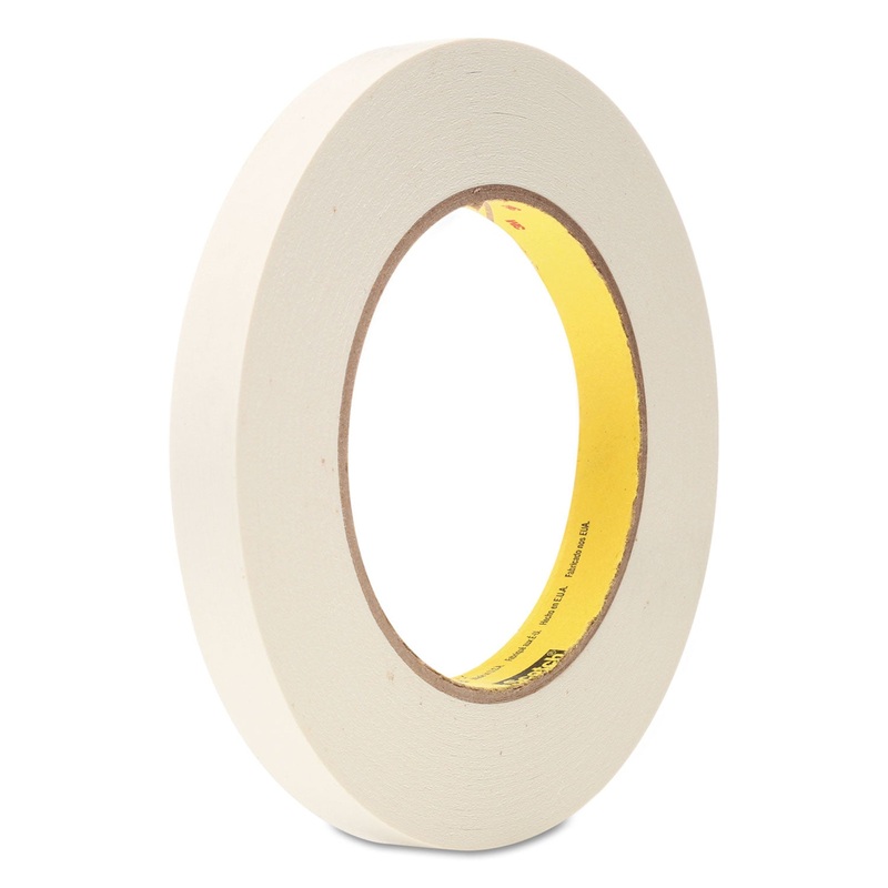 PRINTABLE FLATBACK PAPER TAPE, 3″ CORE, 0.5″ X 60 YDS, WHITE