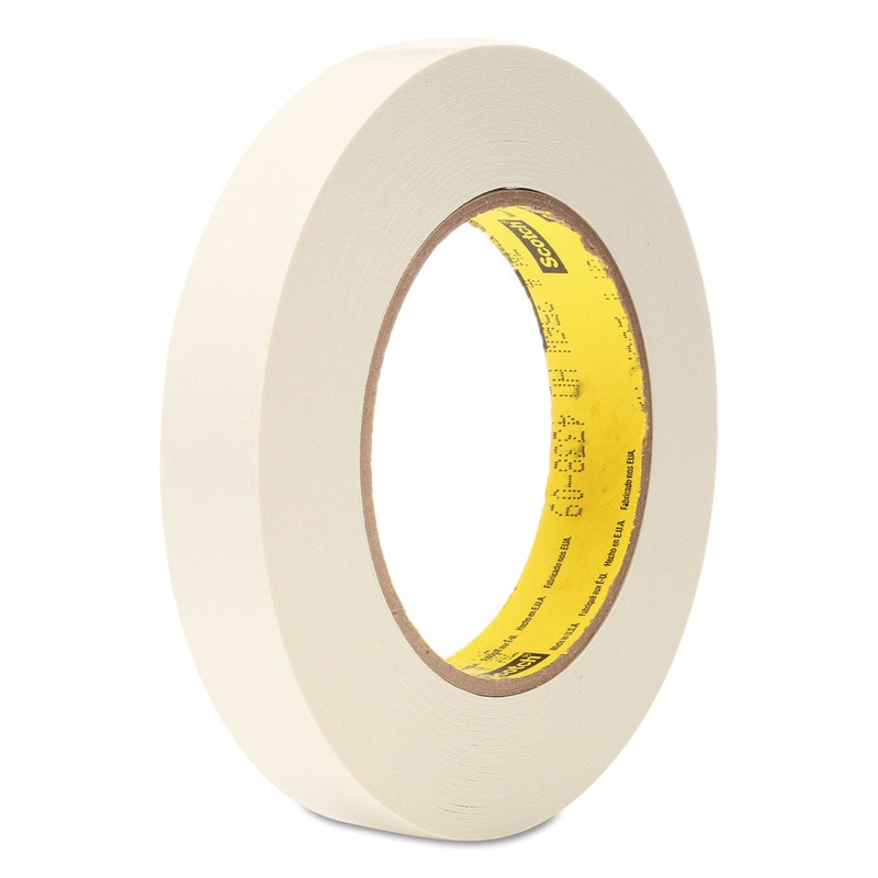 PRINTABLE FLATBACK PAPER TAPE, 3″ CORE, 0.75″ X 60 YDS, WHITE