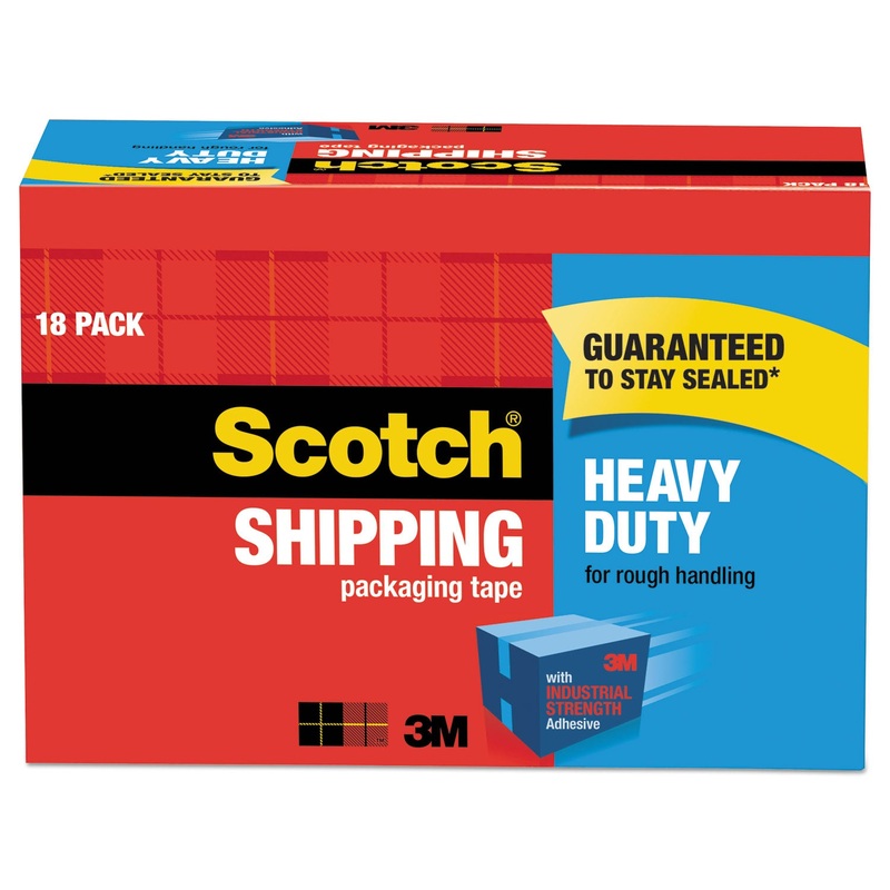 3850 HEAVY-DUTY PACKAGING TAPE CABINET PACK, 3″ CORE, 1.88″ X 54.6 YDS, CLEAR, 18/PACK