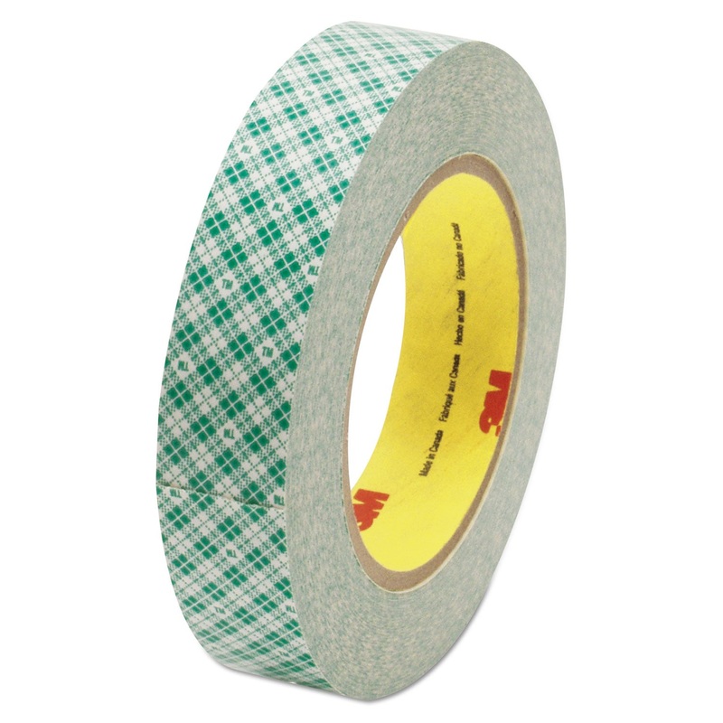 DOUBLE-COATED TISSUE TAPE, 3″ CORE, 1″ X 36 YDS, WHITE
