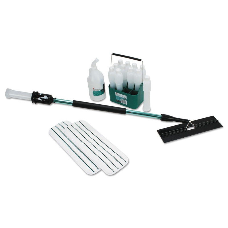 Easy Scrub Express Starter Kit, 18 X 5, Microfiber, Aluminum Handle, Grn, 24/ct