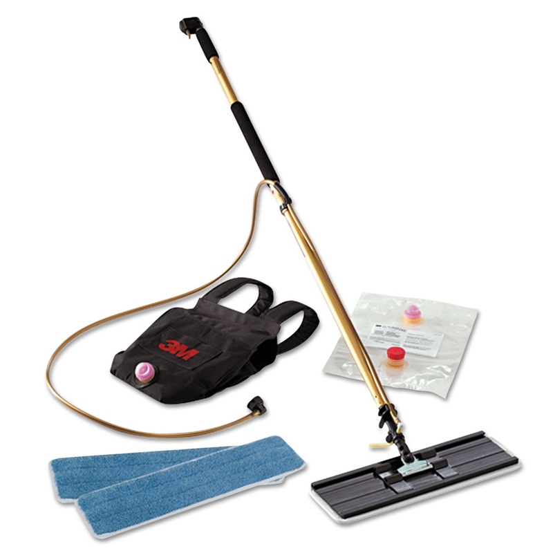 Easy Shine Applicator Kit W/backpack, 18″ Pad, 43″ – 63″ Handle, Gold/black