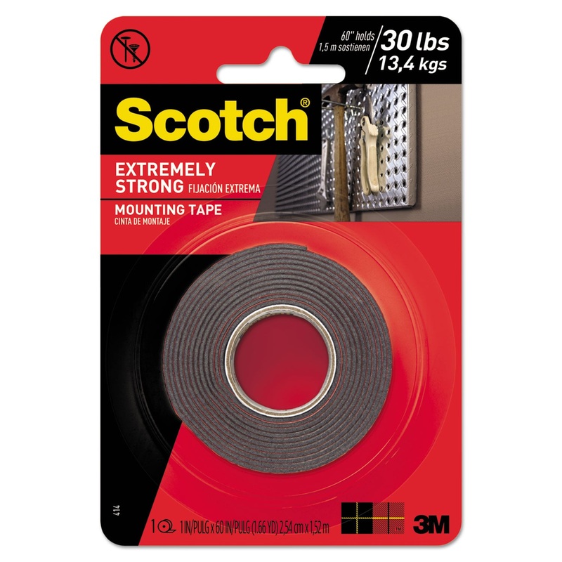 Extreme Mounting Tape, 1″ X 60″, Black