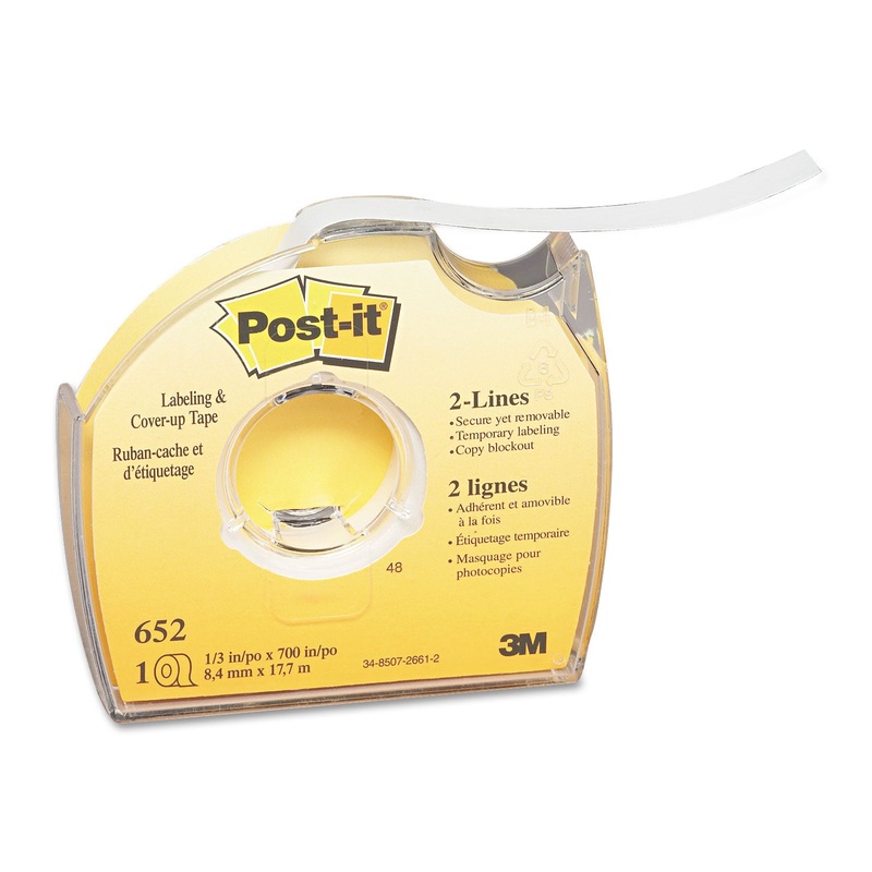 Labeling & Cover-Up Tape, Non-Refillable, 1/3″ X 700″ Roll