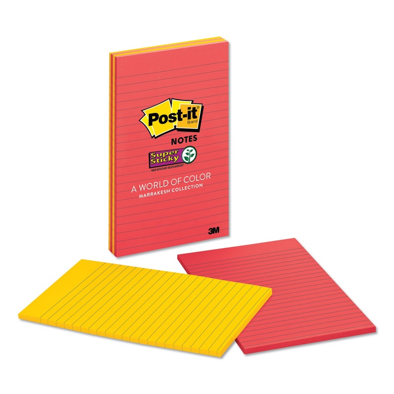 Pads In Marrakesh Colors, Lined, 5 X 8, 45-Sheet, 4/pack