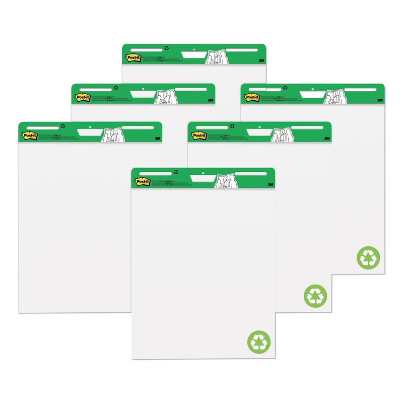 SELF-STICK EASEL PADS, 25 X 30, WHITE, 30 SHEETS, 6/CARTON