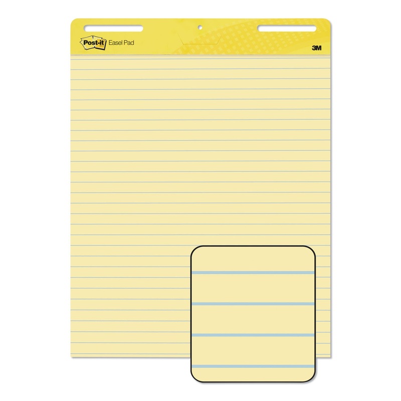 SELF-STICK EASEL PADS, 25 X 30, YELLOW, 30 SHEETS, 2/CARTON