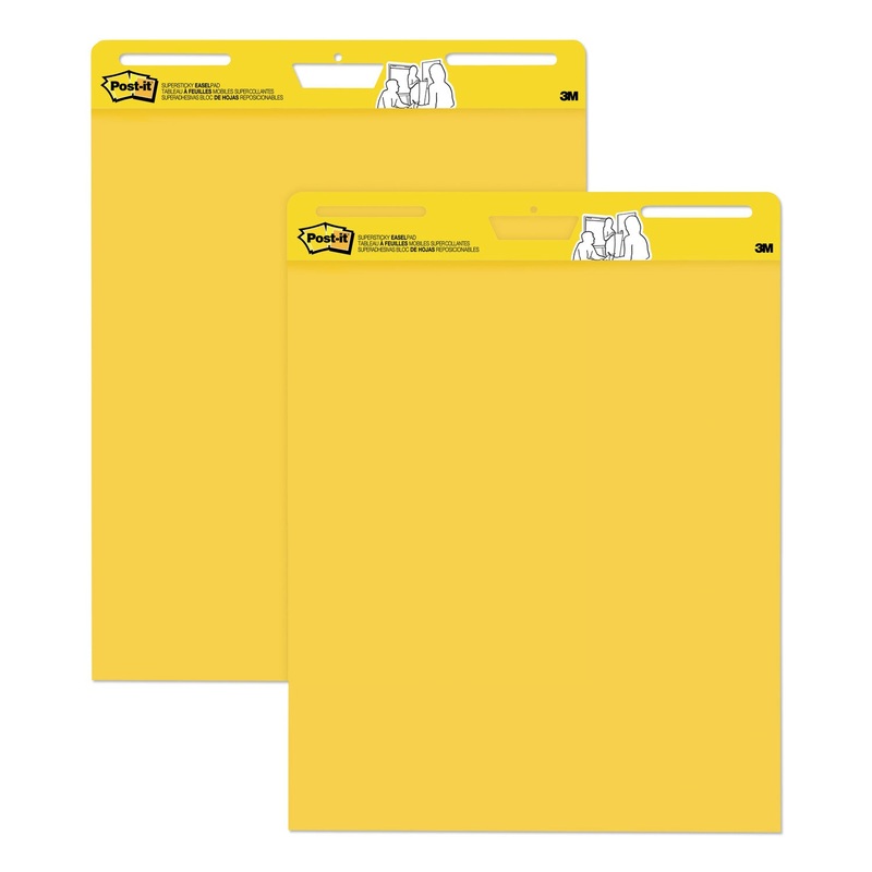 SELF STICK EASEL PADS, 25 X 30, YELLOW, 30 SHEETS, 2 PADS/PACK