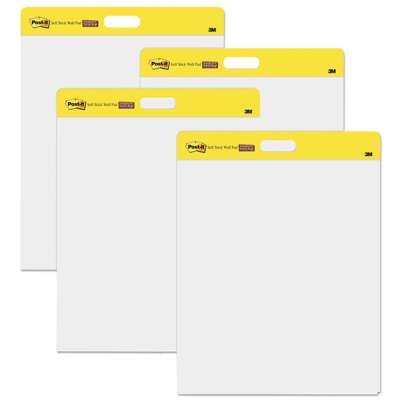SELF-STICK WALL PAD, 20 X 23, WHITE, 20 SHEETS, 4/CARTON